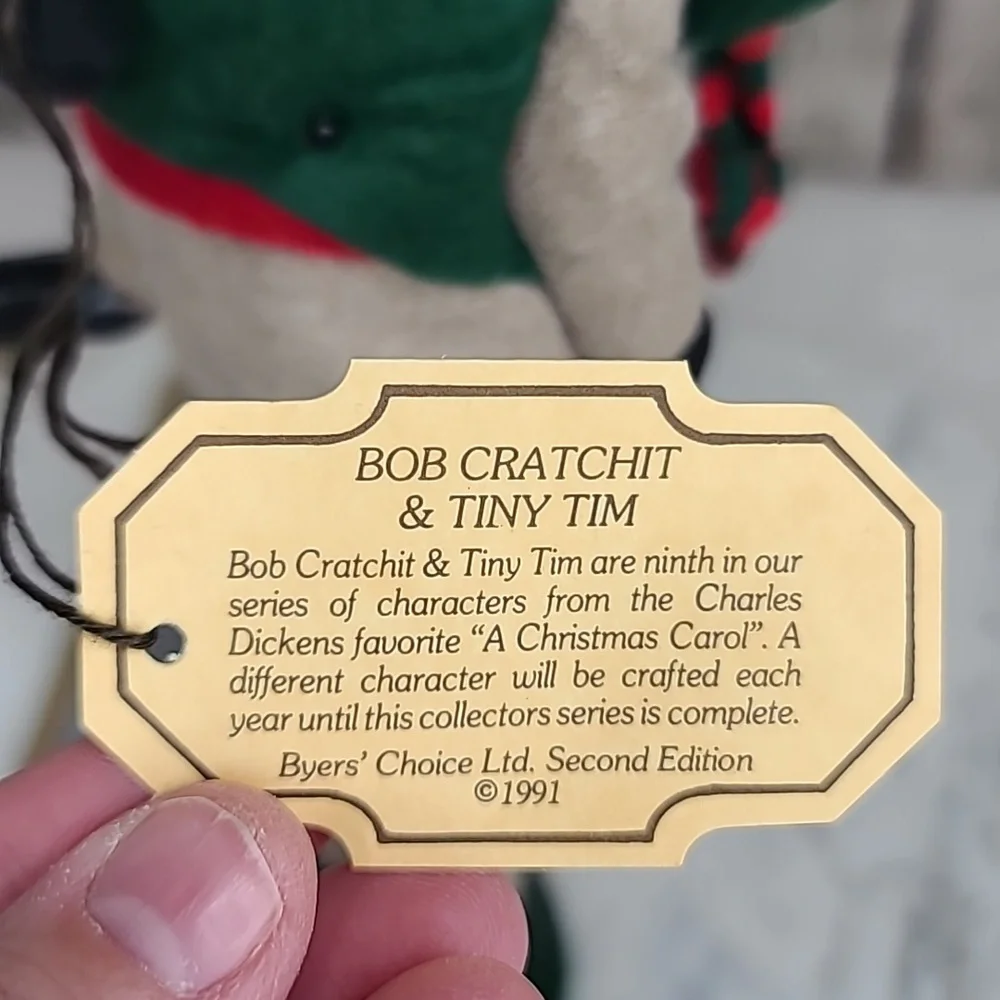 Byers' Choice Caroler '91 & '93 Bob Cratchit/Tiny Tim From 